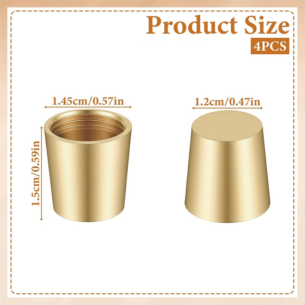 Display Risers Set - 4 szt. Mosiężne nóżki do desek